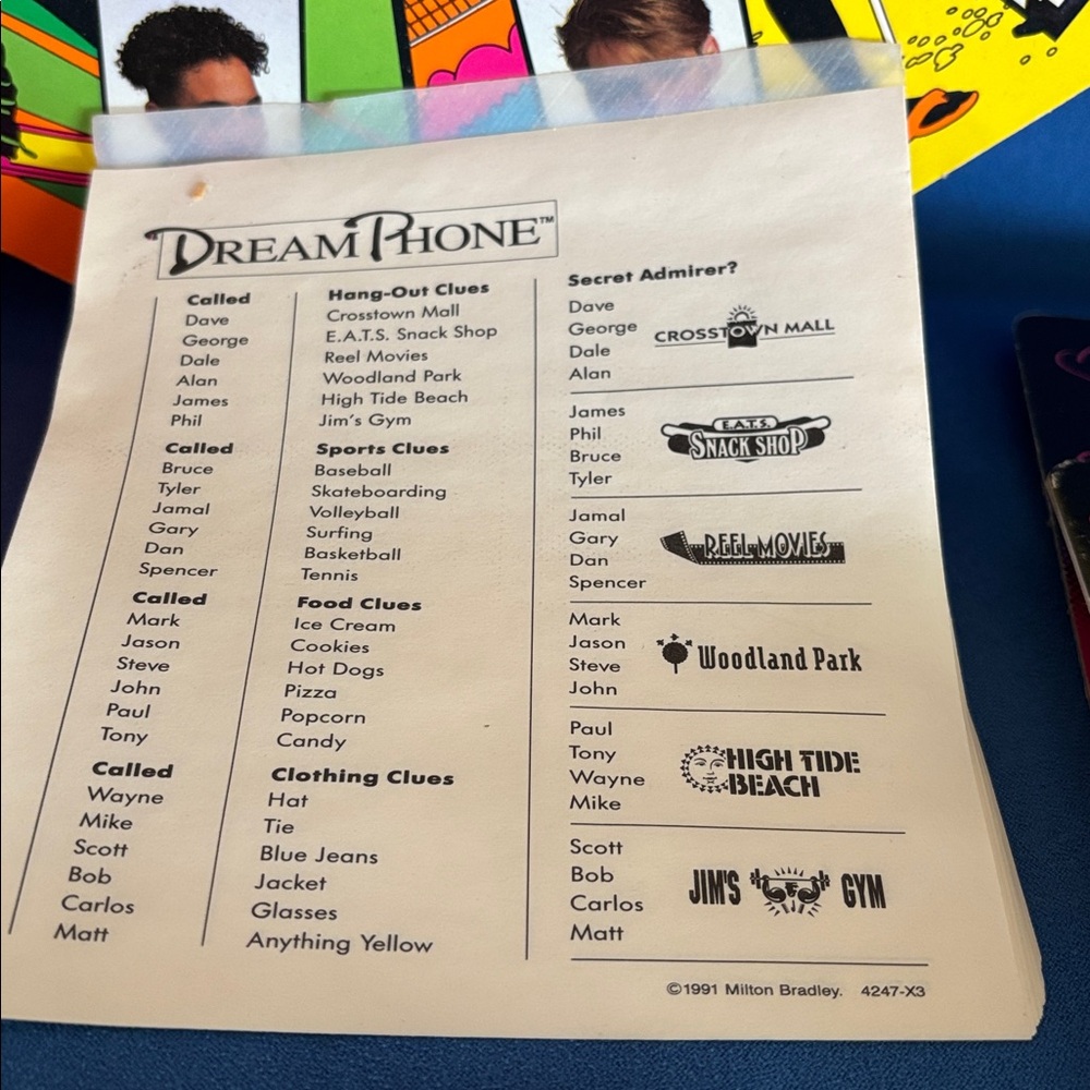 1991 Dream Phone Board Game - incomplete. Phone works - Picture 6 of 7